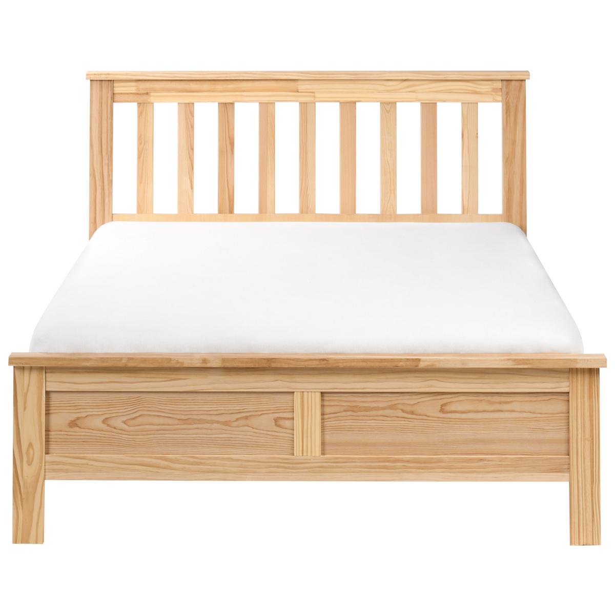 BETT mit Lattenrost 120/200 cm Kiefernholz Hellbraun Mayenne - Hellbraun, Holz (120/200cm) - Beliani