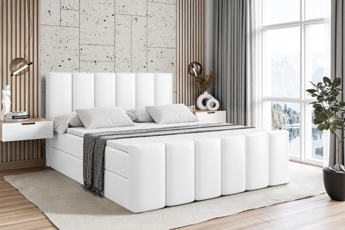 BOXBETT BOXI1-Z - 180x200 cm - H4 - Weiß Hochglanz - Weiß Hochglanz, Holzwerkstoff (180/200cm) - ALTDECOR