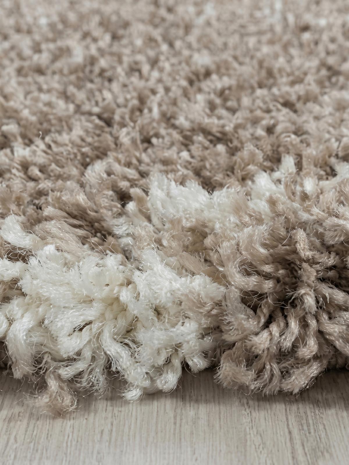 HOCHFLORTEPPICH DOLOMIT, geometrisch, Beige, Ø 80 cm - Beige, Textil (80/80cm) - KADIMA DESIGN
