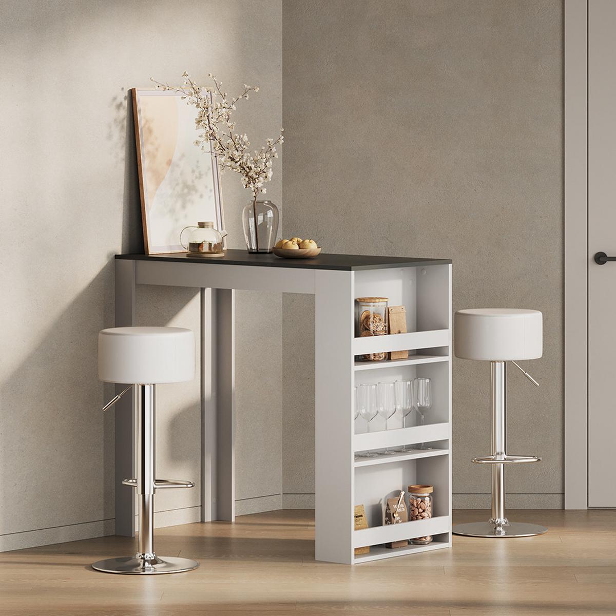 BARTISCH Regusa Weiß/Anthrazit 57 x 117 cm - Anthrazit/Weiß, Holzwerkstoff (117/57/106cm) - Livinity®