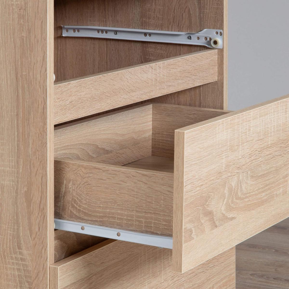 SCHREIBTISCH Eiche Sonoma 77/124/85 - Sonoma Eiche, Holzwerkstoff (155/85/77cm) - RAUMHIRSCH FURNITURE