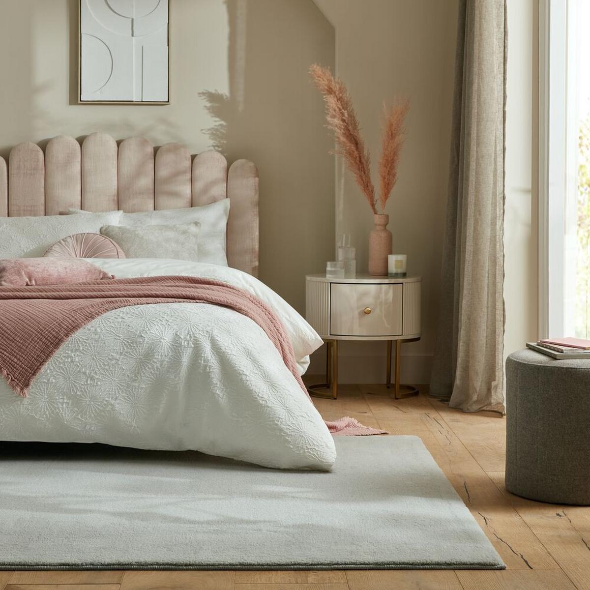 TEPPICH BLITH, einfarbig, Grau, 60 x 110 cm - Grau, Textil (110/60cm) - KADIMA DESIGN