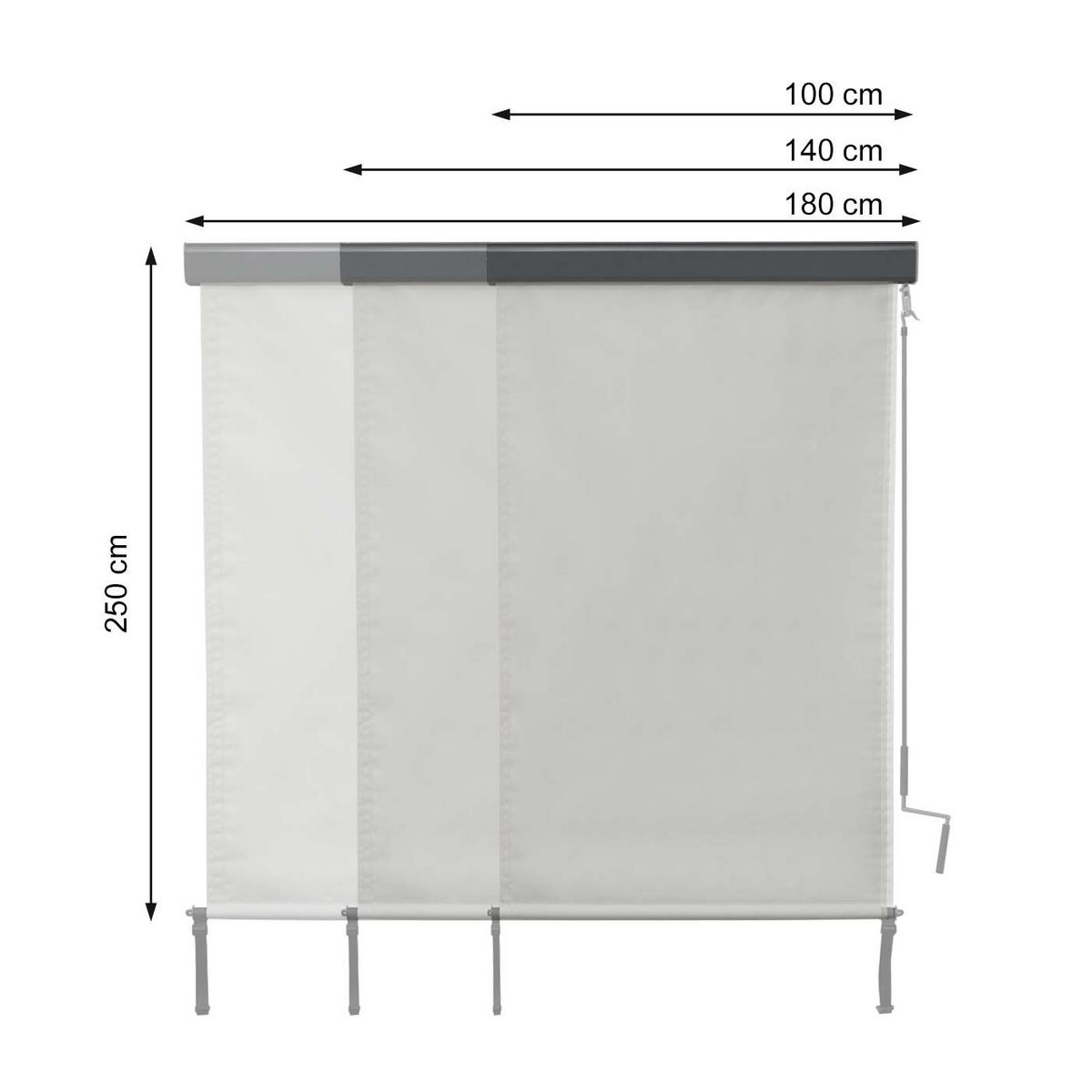 VERTIKALMARKISE Bordeaux - Bordeaux, Textil (180/250/8cm) - MCW