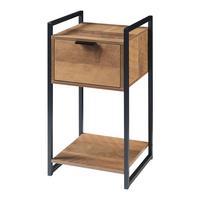BEISTELLTISCH Namsskogan - Walnussfarben/Schwarz, Holzwerkstoff/Metall (32/33/62cm) - [en.casa]