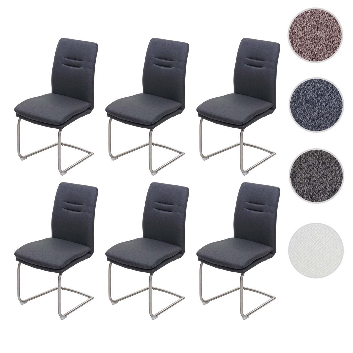ESSZIMMERSTUHL Anthrazit 6er-Set - Dunkelgrau/Anthrazit, Textil (47/92/57cm) - MCW
