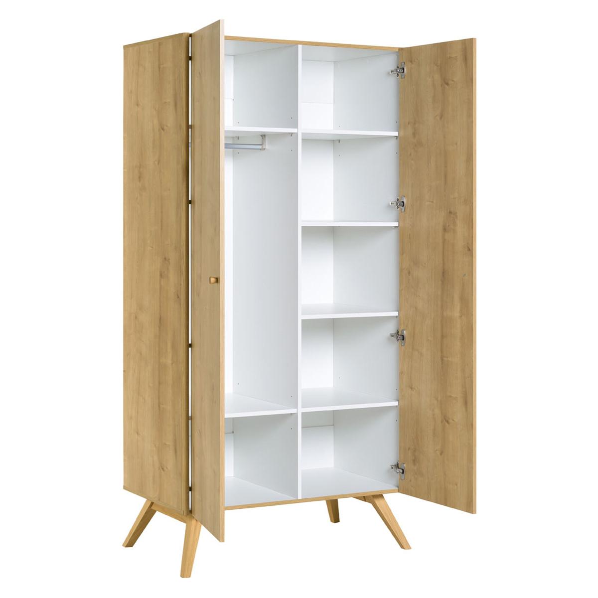 SCHRANK 2 Türen Holz - Braun, Holzwerkstoff (58/207.5/101cm) - Petits-meubles