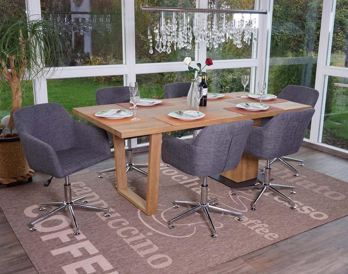 ESSZIMMERSTUHL Grau 6er-Set - Grau, Textil (56/86/55cm) - MCW