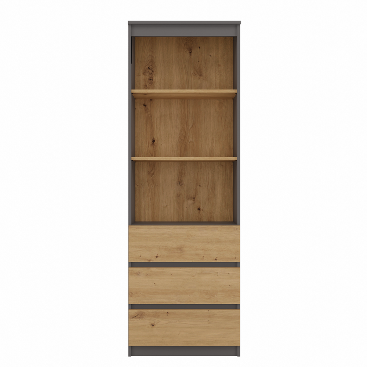 BÜCHERREGAL Anthrazit, Artisan 60/180/35 - Anthrazit, Holzwerkstoff (60/180/35cm) - RAUMHIRSCH FURNITURE