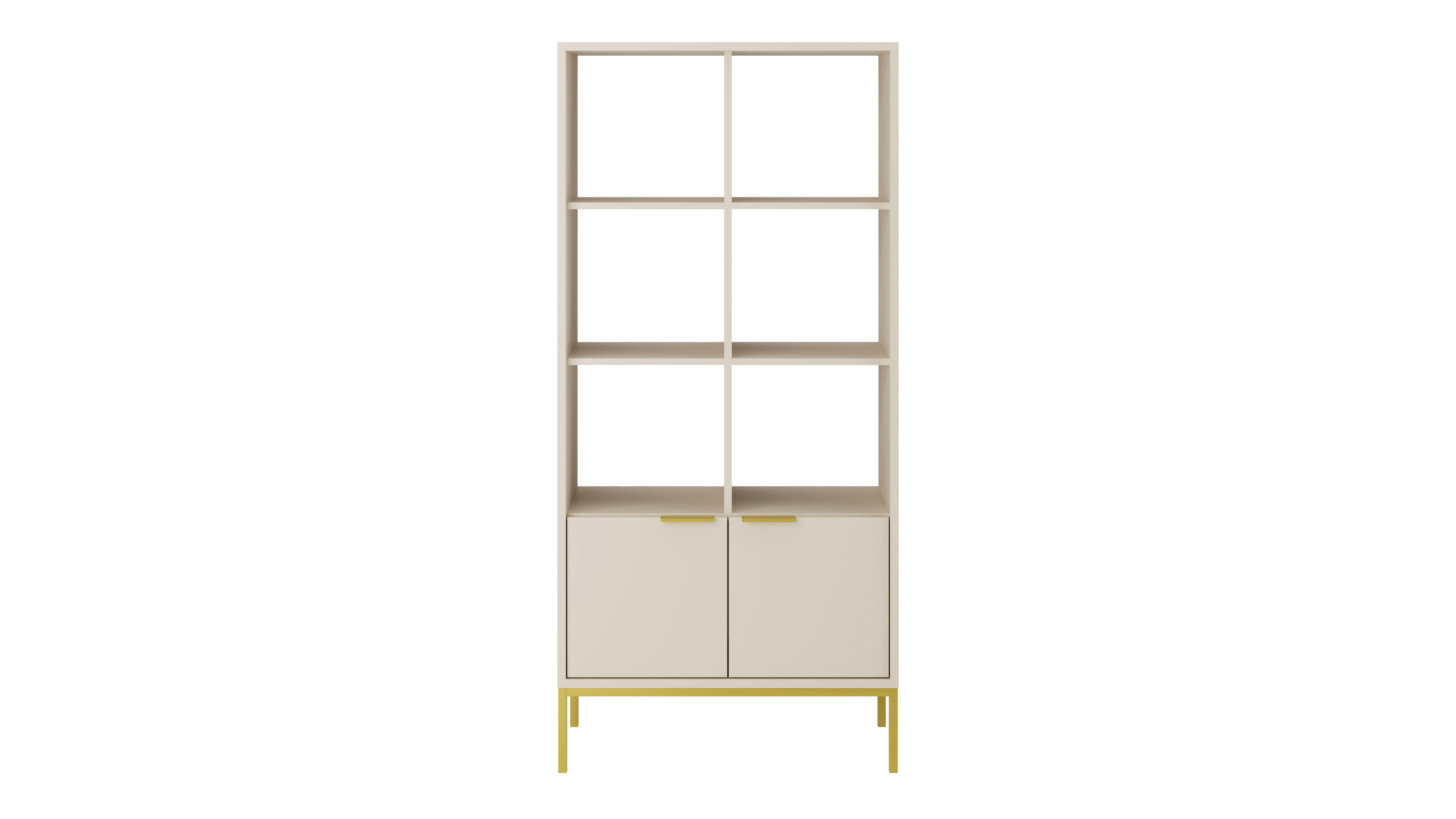 BÜCHERREGAL Austin 40/171,3/80 cm - Kaschmir/Goldfarben, Holzwerkstoff (80/171/40cm) - RAUMHIRSCH FURNITURE