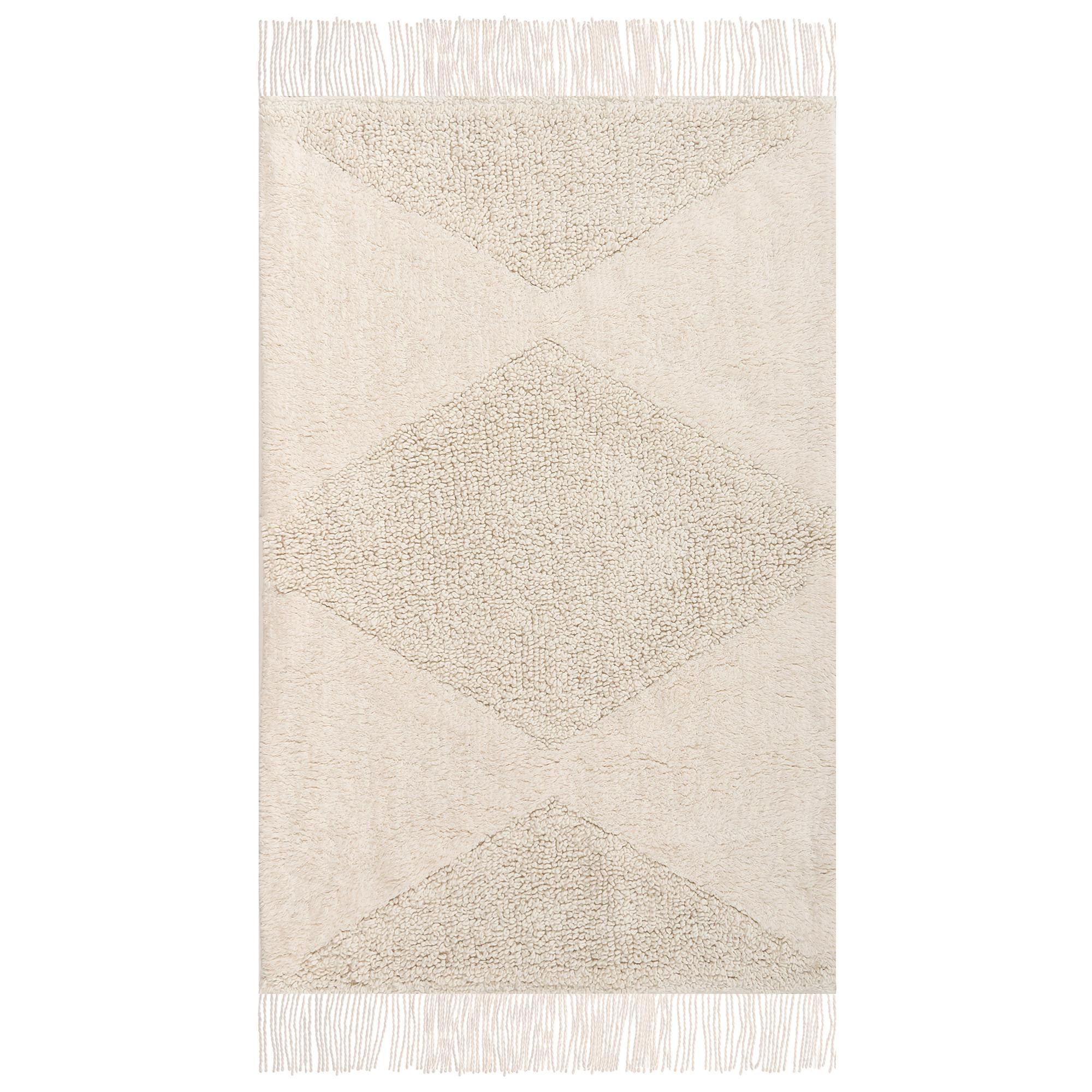KINDERTEPPICH Beige 55/120 cm Baumwolle Khonoma - Beige, Textil (55/120cm) - Beliani