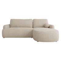 ECKSOFA Loridu Premium, Seite: Rechts - Schwarz/Naturfarben, Holz/Kunststoff (174/250cm) - MIRJAN24