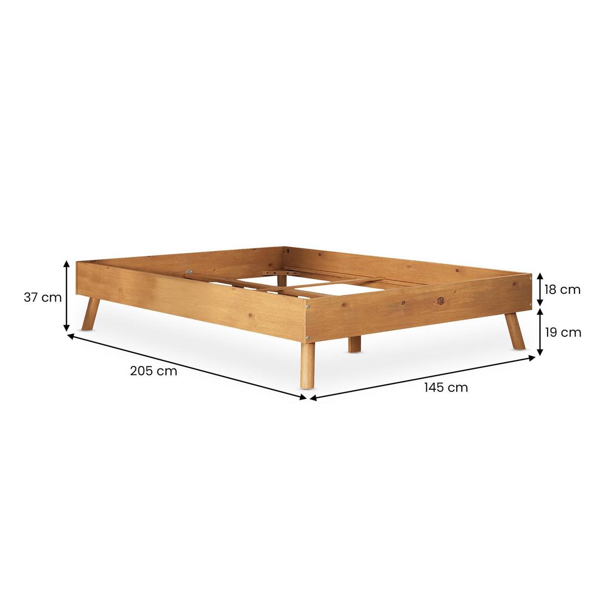 FUTONBETT KARRI 140x200 cm Eiche - Eichefarben, Holz (140/200cm) - IDIMEX