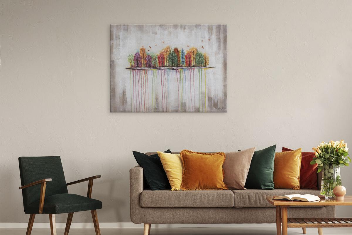 ÖLGEMÄLDE 100/75 cm - Beige/Multicolor, Holz/Textil (100/75cm) - KUNSTLOFT
