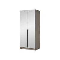 KLEIDERSCHRANK Bono III - Kaschmir/Schwarz, Holzwerkstoff/Metall (100/215/58cm) - MIRJAN24