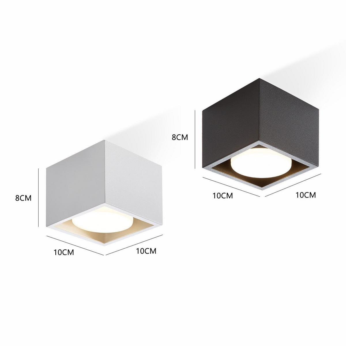 DECKENSTRAHLER Dunlap 1-flammig 10/10/8cm - Weiß, Metall (10/10/8cm) - Nettlife