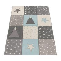 KINDERTEPPICH, im Patchwork-Stil, Blau, 120 x 170 cm - Blau, Textil (120/170cm) - KADIMA DESIGN