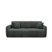 SOFA Dora 3 Sitzplätze Dunkelgrau - Grau, Holz (233/92/110cm) - Petits-meubles