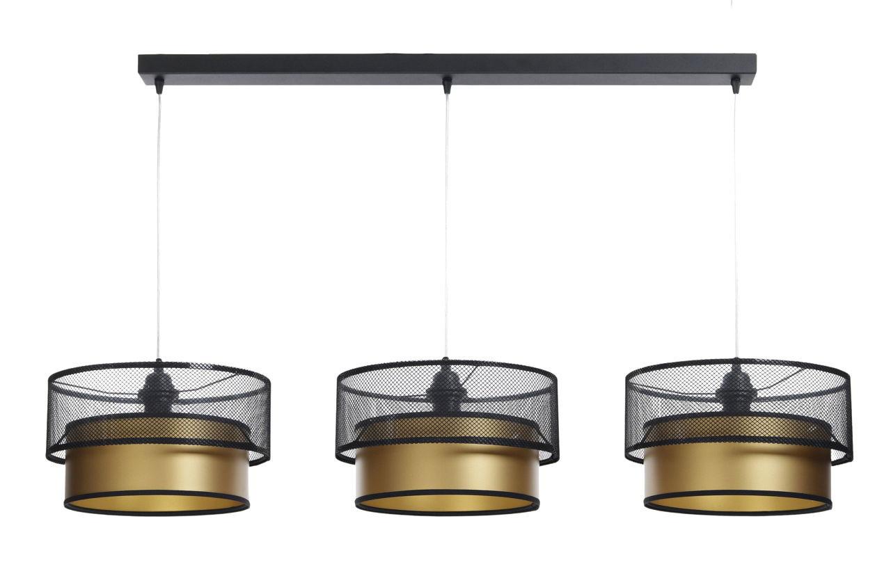HÄNGELEUCHTE Gold 30/88 cm - Schwarz, Kunststoff (30/2.6/88cm) - ONZENO