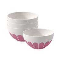 MÜSLISCHALEN Fleur Couleur Cassis ø 14,1 cm 4er Set - Pink, Keramik (14.1cm) - Villeroy & Boch