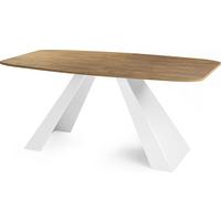 ESSTISCH Monte Weiß rechteckig ausziehbar, Lefkas Eiche 180-220/90/76 cm - Alteiche/Weiß, Holzwerkstoff/Metall (90/218/76cm) - WFL GROUP
