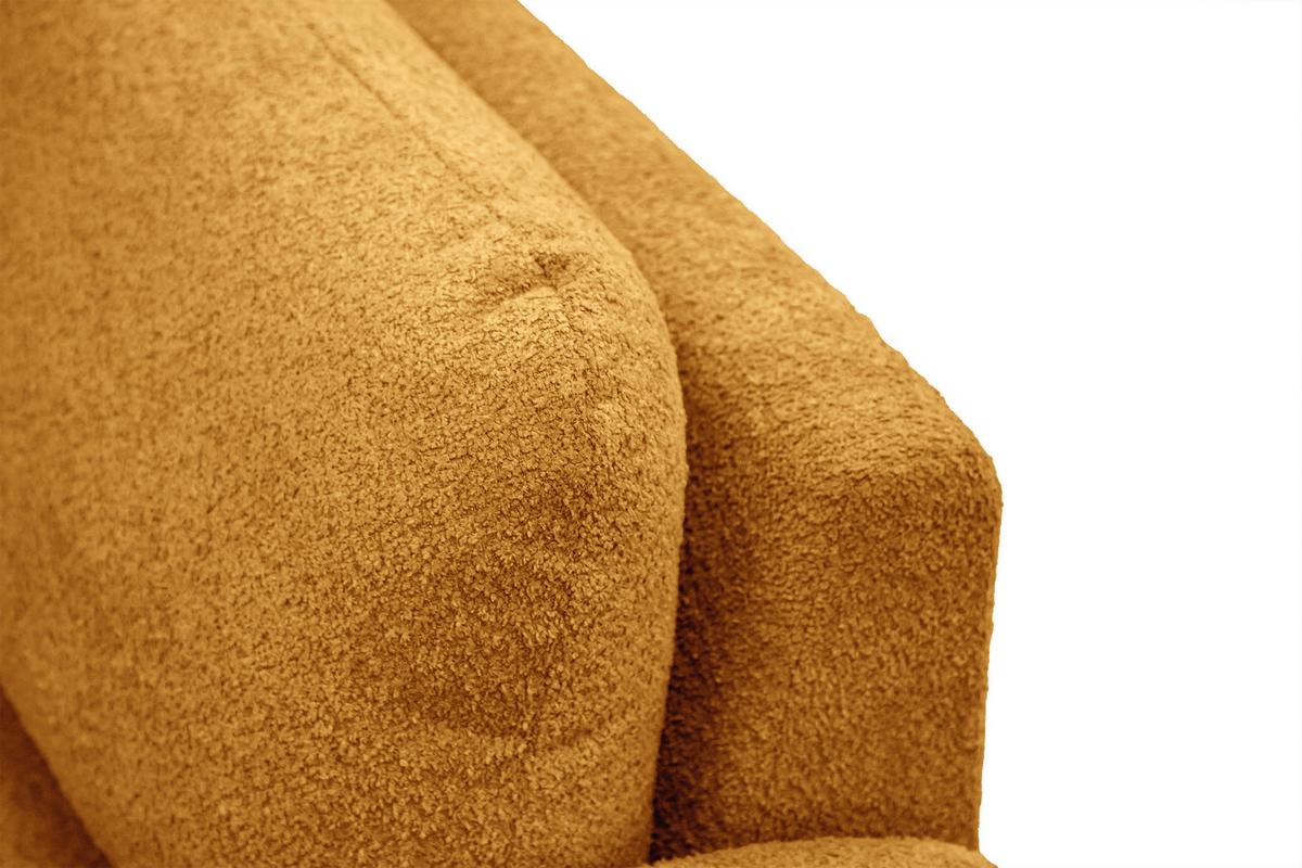 SOFA FEBE 2-Sitzer, senfgelb - Gelb/Schwarz, Holz/Textil (160/82/96cm) - Wozimo