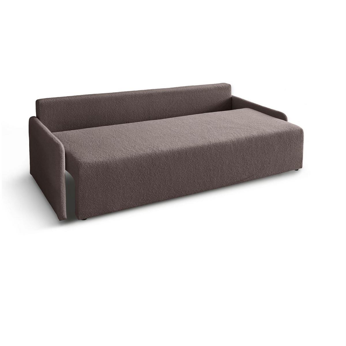 SCHLAFSOFA CUDDLE mit Schlaffunktion und Bettkasten, Quelle 21 - Braun, Textil (207/90/90cm) - Lookway