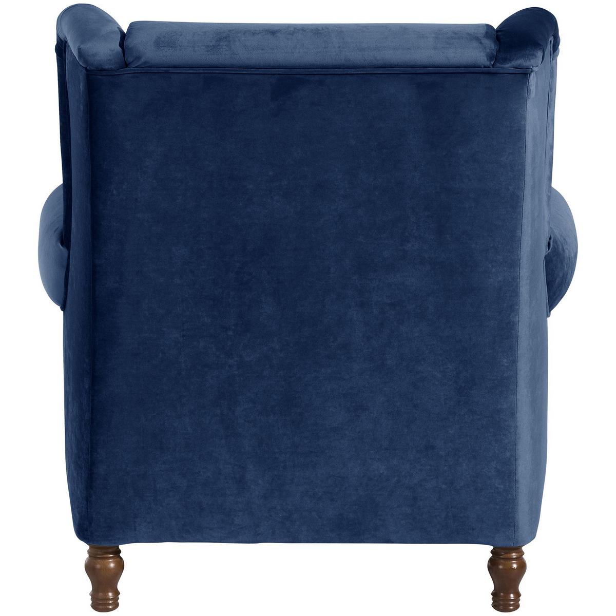 SESSEL XXL inkl. Kissen Karley Samtvelours dunkelblau - Dunkelblau, Kunststoff (103/103/149cm) - 58aufmkessel