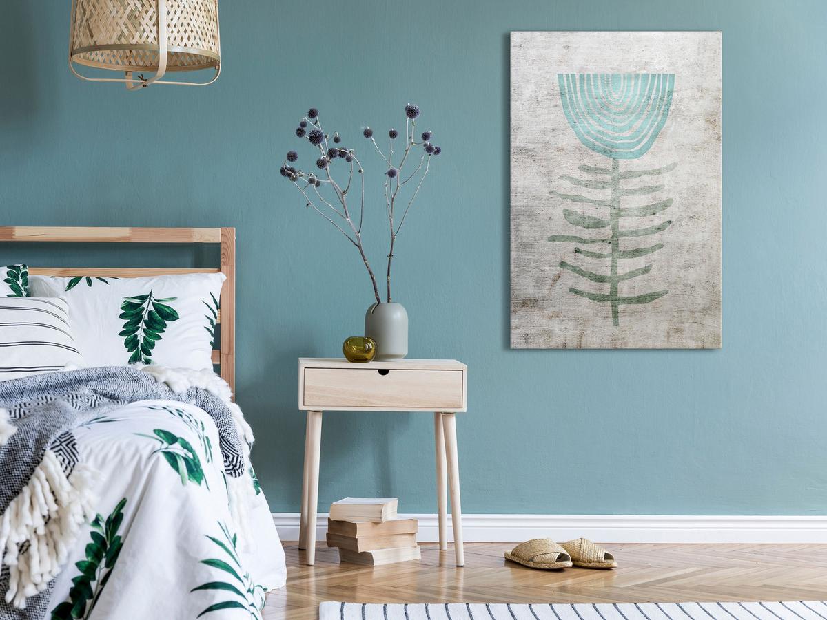 KUNSTDRUCK Grau 60/90 cm - Blau/Grau, Textil (60/90cm) - KUNSTLOFT