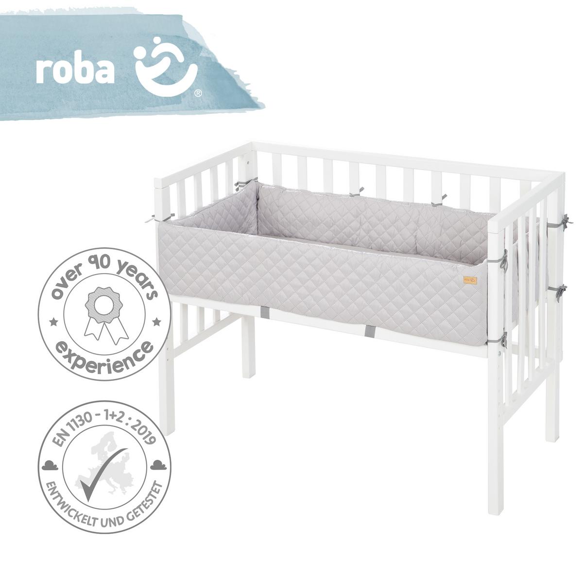 BEISTELLBETT roba Style grau 2in1 Set 90 x 45 cm - Weiß/Grau, Holzwerkstoff (45/90cm) - Roba