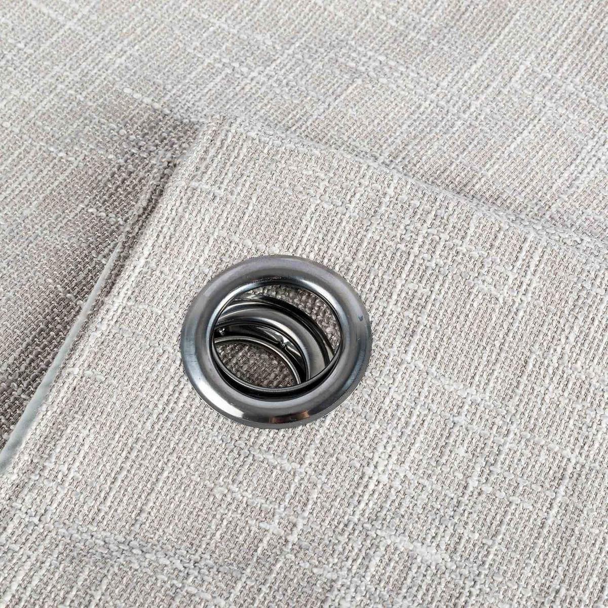 VERDUNKELUNGSVORHÄNGE Bouclé-Stil mit Thermo-Funktion, Ösen 228/182 cm - Hellgrau, Textil (228/182cm) - Homescapes