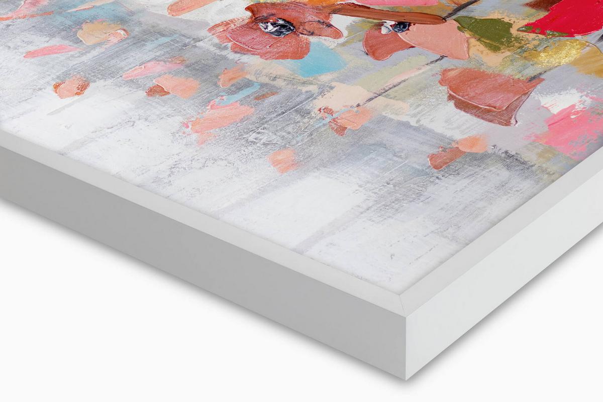 ÖLGEMÄLDE 120/60 cm - Rot/Grau, Holz/Textil (120/60cm) - KUNSTLOFT
