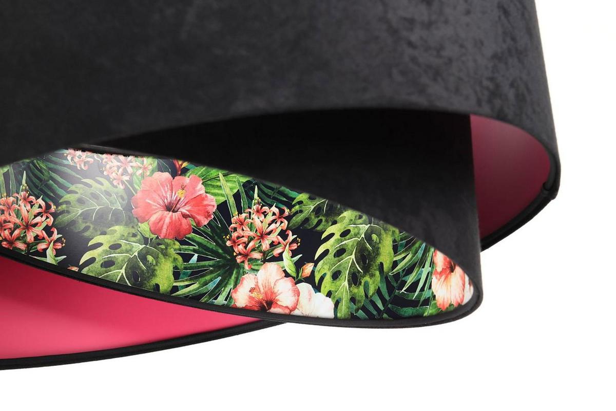 HÄNGELEUCHTE Rosa 50/23 cm - Schwarz, Kunststoff (50/1.3/23cm) - ONZENO