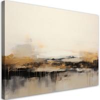 WANDBILD modernes abstraktes beige - Beige, Textil (60/40cm) - Feeby