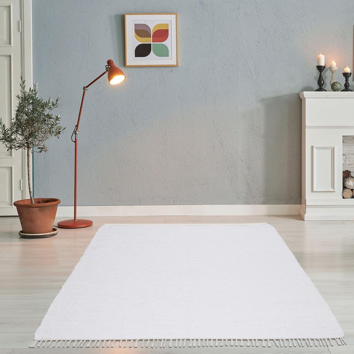 FLECKERLTEPPICH Chindi 160x230 cm - Weiß, Textil (160/230cm) - Rug and Roll