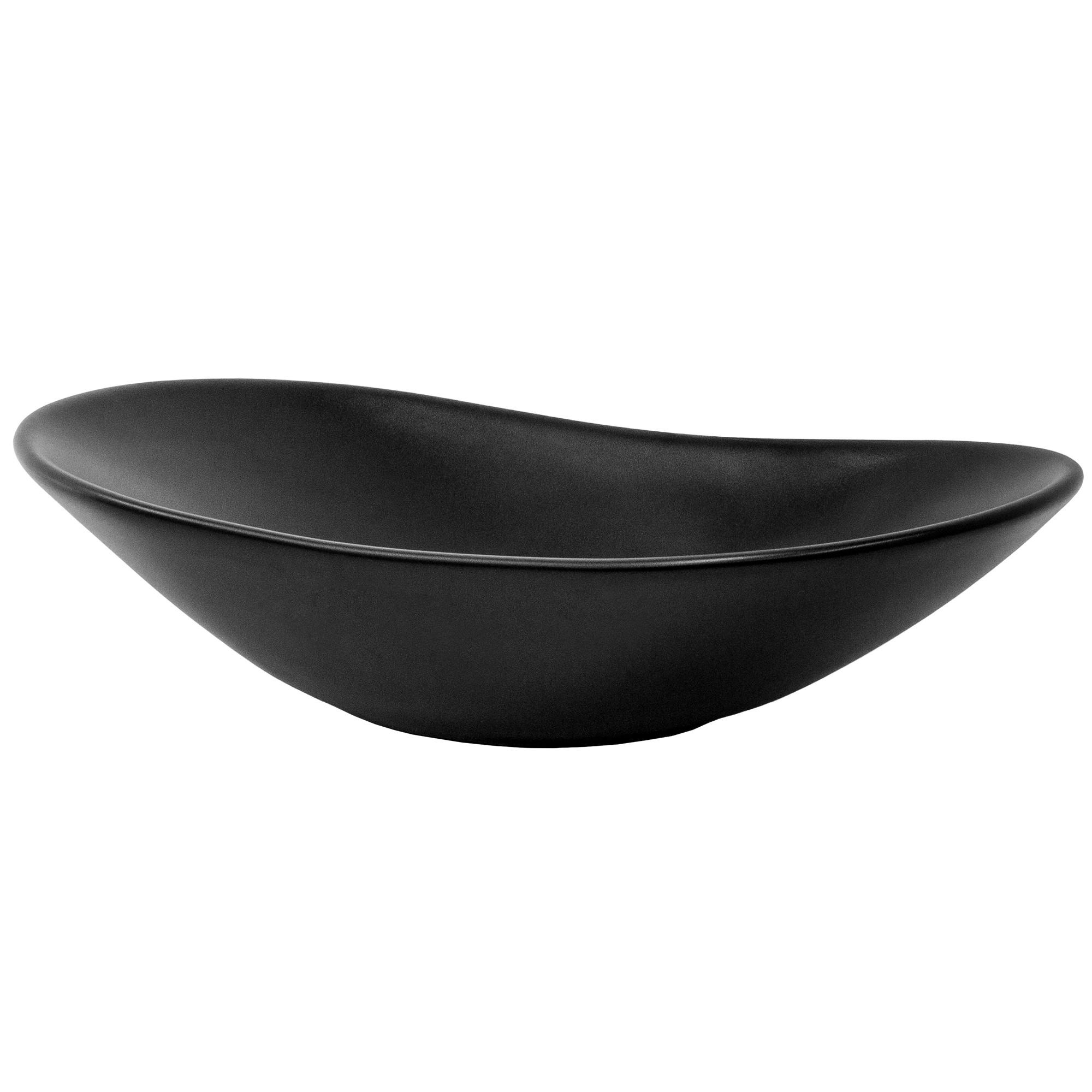 WASCHBECKEN - Schwarz, Keramik (37/16/62cm) - ML-DESIGN