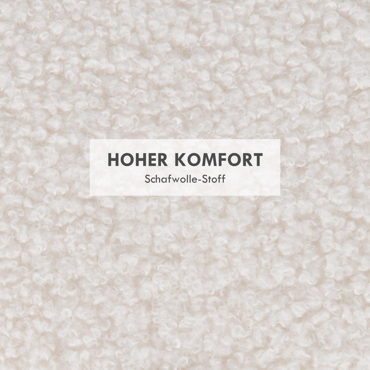 SITZHOCKER Ottomane mit Stauraum Runder Polsterhocker mit Klappdeckel, Weiß - Weiß/Naturfarben, Eichenholz/Kunststoff (56/42/56cm) - HOMCOM