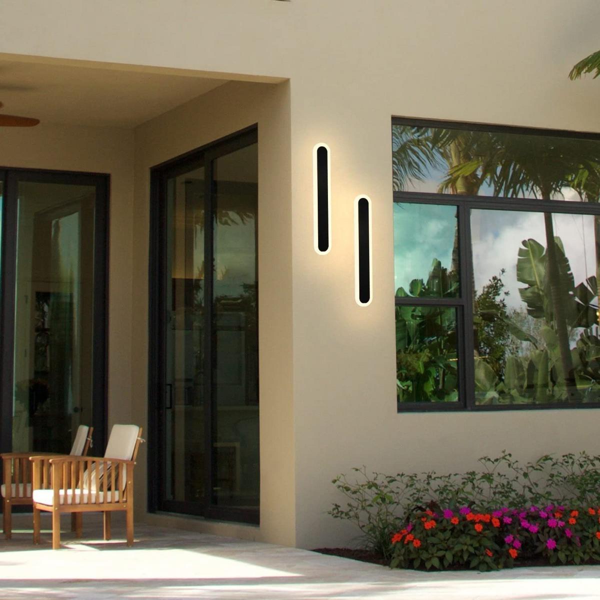 LED-WANDLEUCHTE Glowing 50/8/4 cm - Schwarz, Metall (8/4/50cm) - ZMH