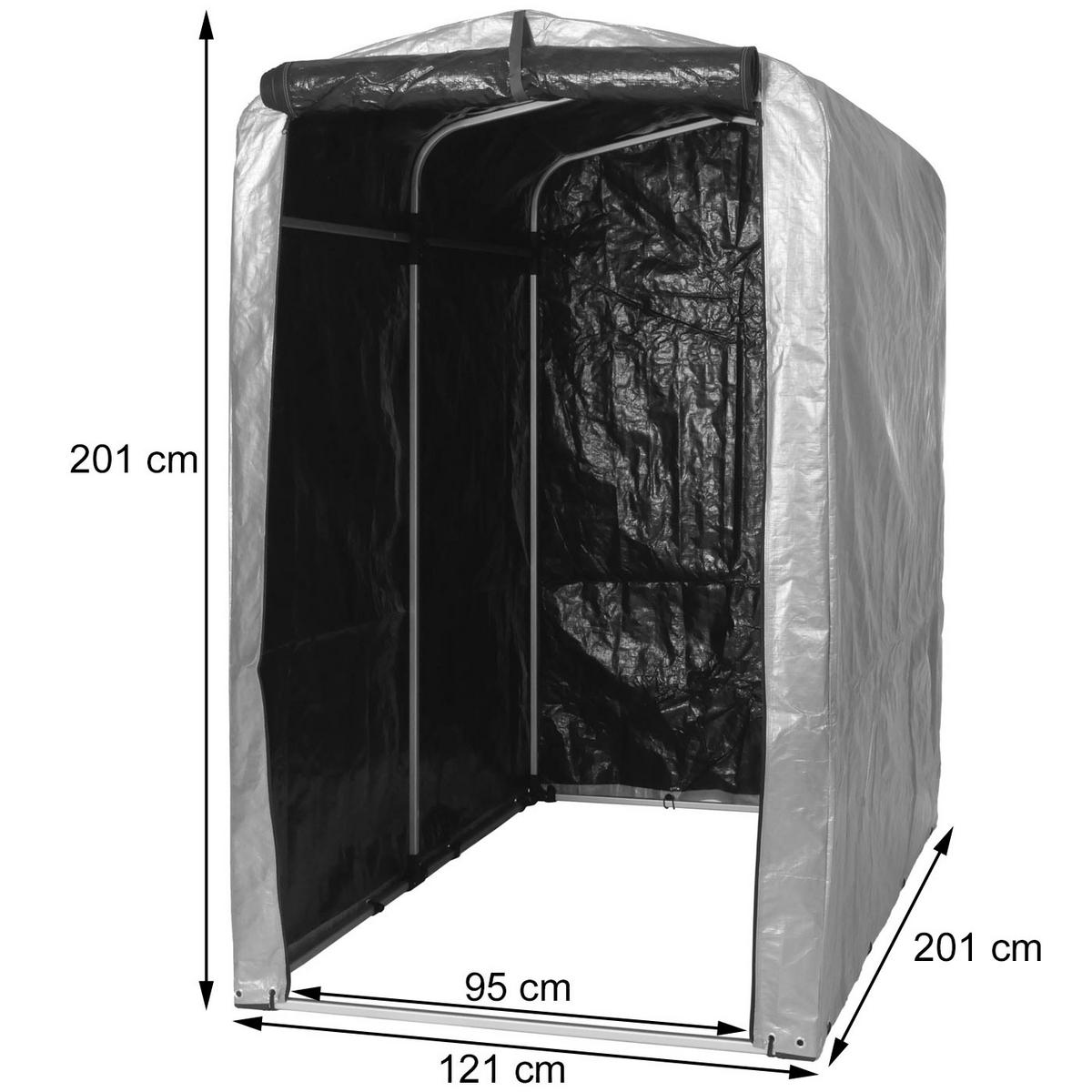 GERÄTEHAUS Anthrazit - Anthrazit, Metall (121/201/201cm) - MCW