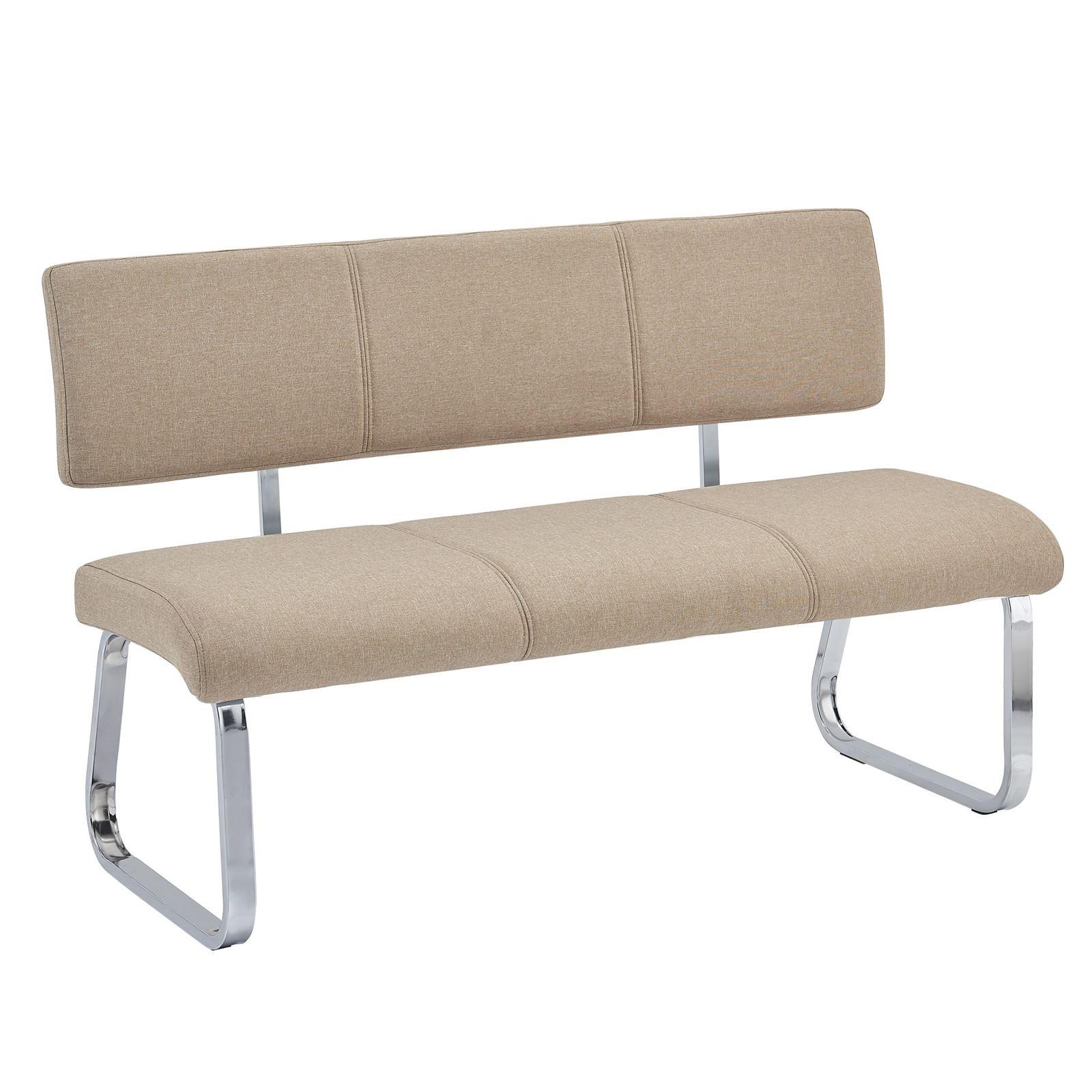 ESSZIMMERBANK VILAS beige - Beige, Textil/Metall (136/89/59cm) - IDIMEX