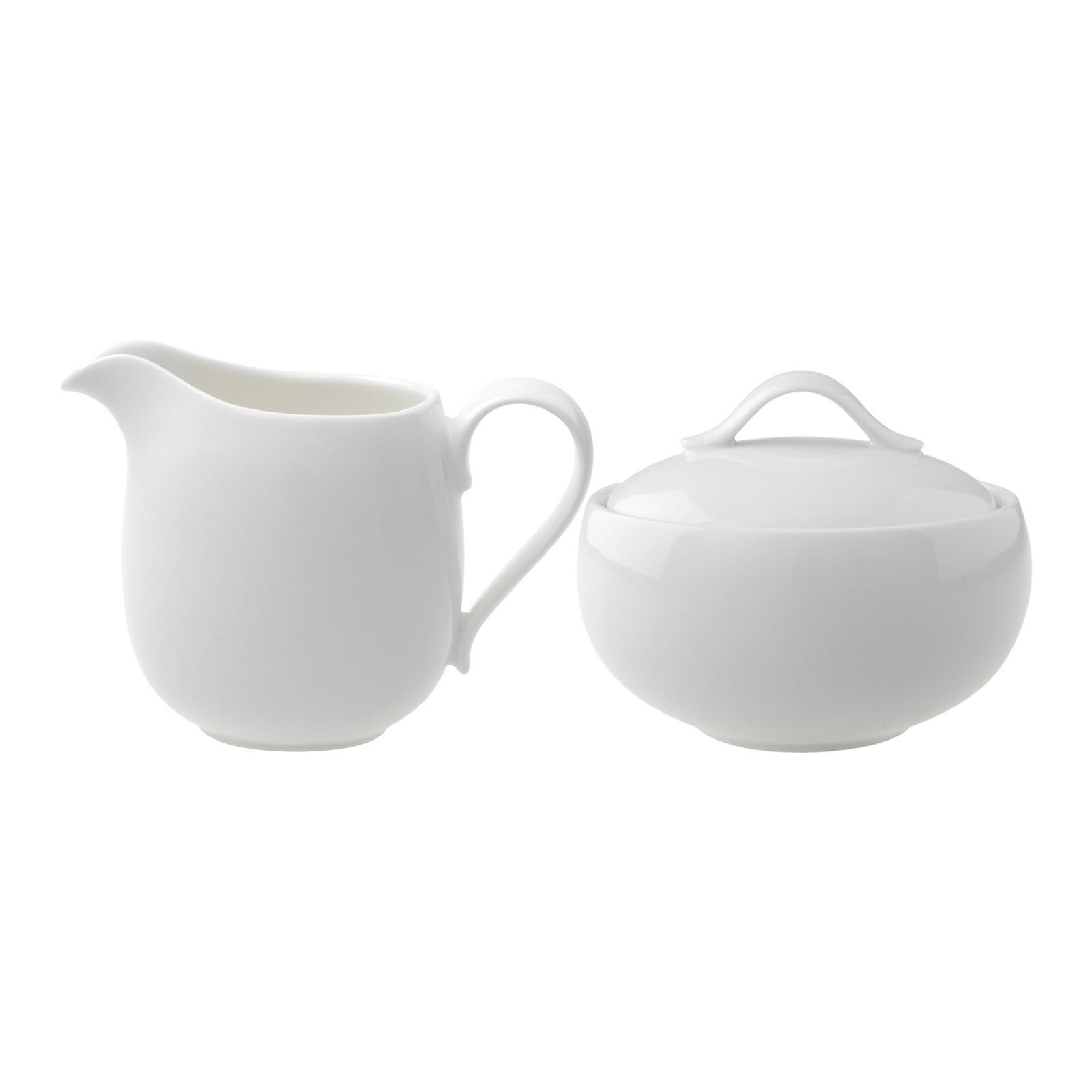 MILCH & ZUCKER SET New Cottage Basic weiß 2-tlg. - Weiß, Keramik (1/2cm) - Villeroy & Boch