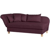 RECAMIERE mit Armteil links klappbar Katia Bezug Flachgewebe Buche natur / burgund - Rot, Kunststoff (190/82/88cm) - 58aufmkessel