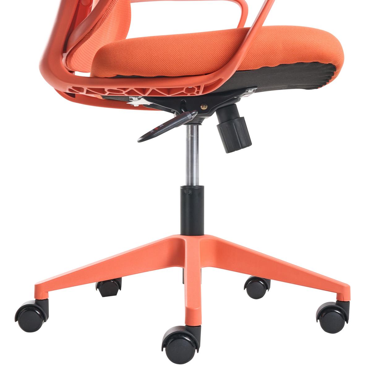BÜROSTUHL Orange Luma - Orange, Textil (60/98/60cm) - Beliani