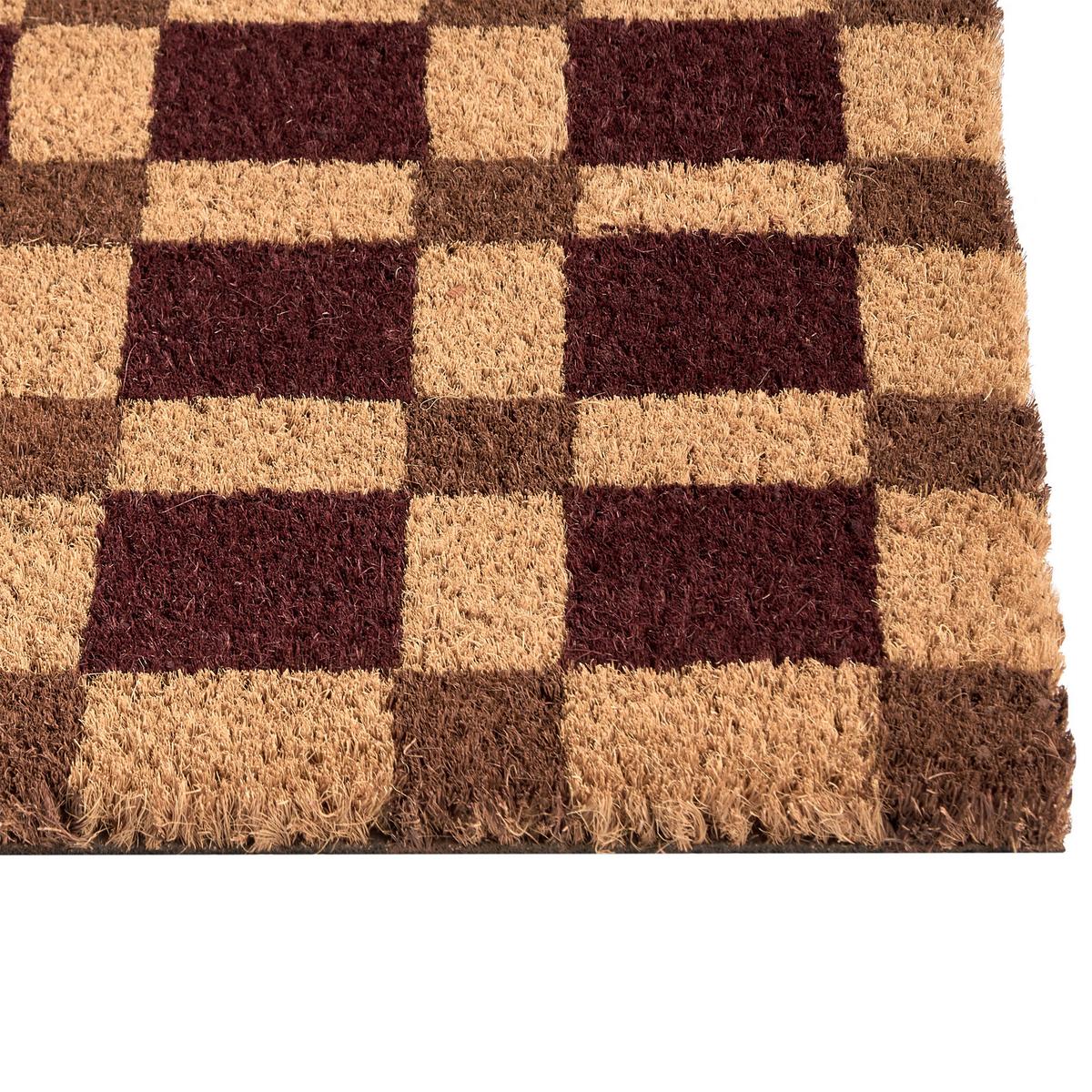FUSSMATTE Beige/Braun 40/60 cm Kokosfasern Villasis - Beige, Textil (40/60cm) - Beliani