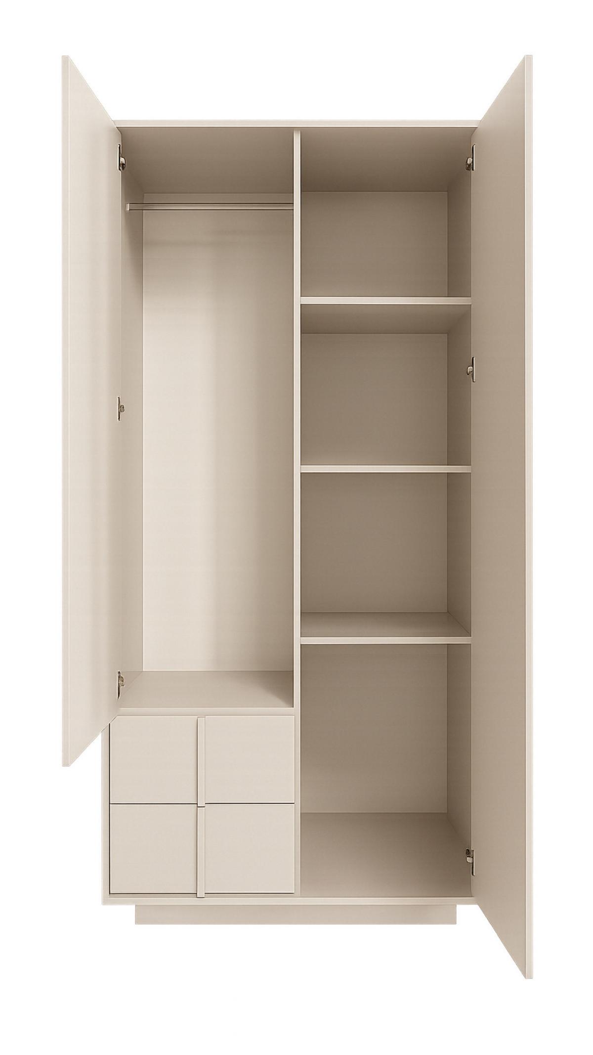 DREHTÜRENSCHRANK PIANO 96/195/55cm 2-türig Kaschmir - Kaschmir, Holzwerkstoff (96/195/55cm) - MASSENO