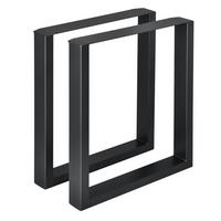 TISCHGESTELL-SET 2 TLG. Makers - Schwarz, Metall (60/72/8cm) - [en.casa]