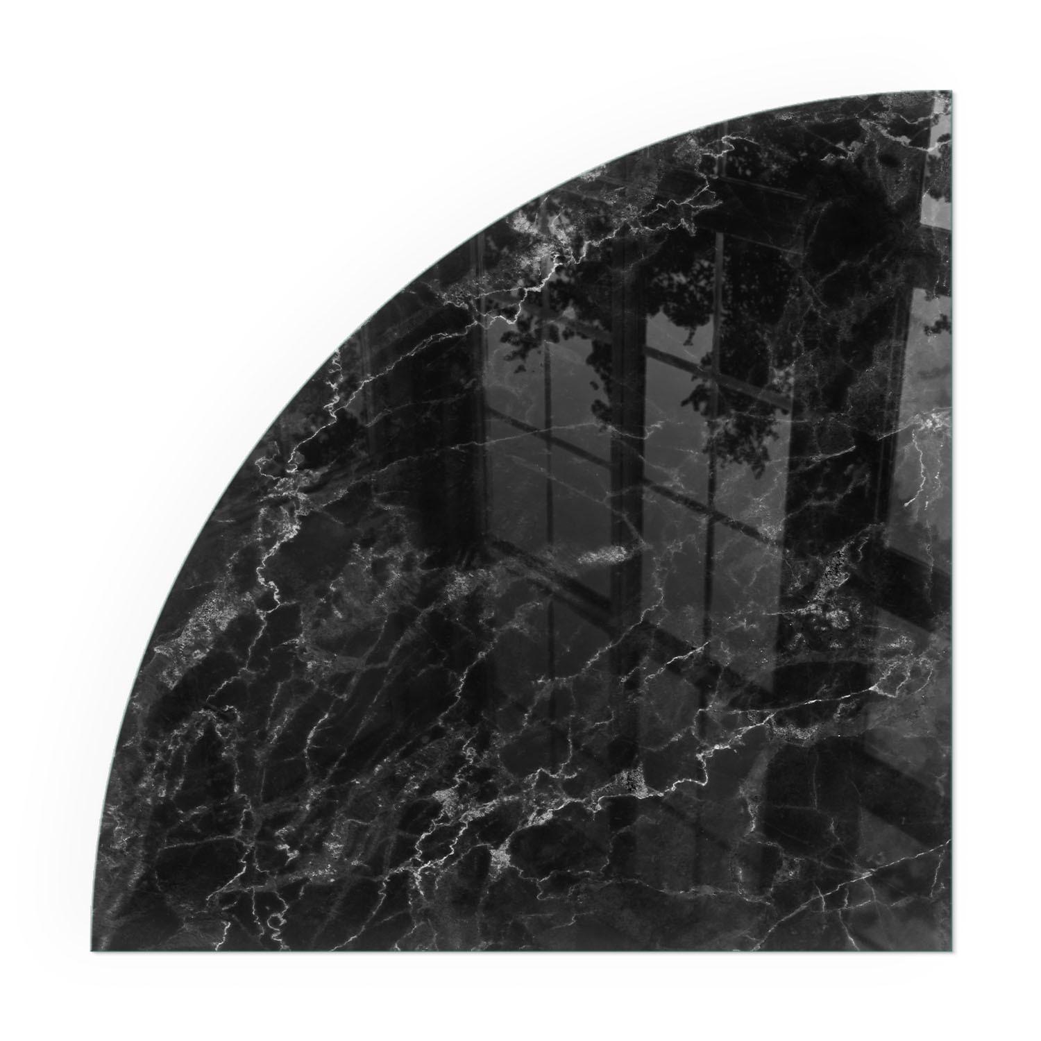 GLASPLATTE für Kamin 100x100 cm - Schwarz, Glas (100/100/0.4cm) - TULUP