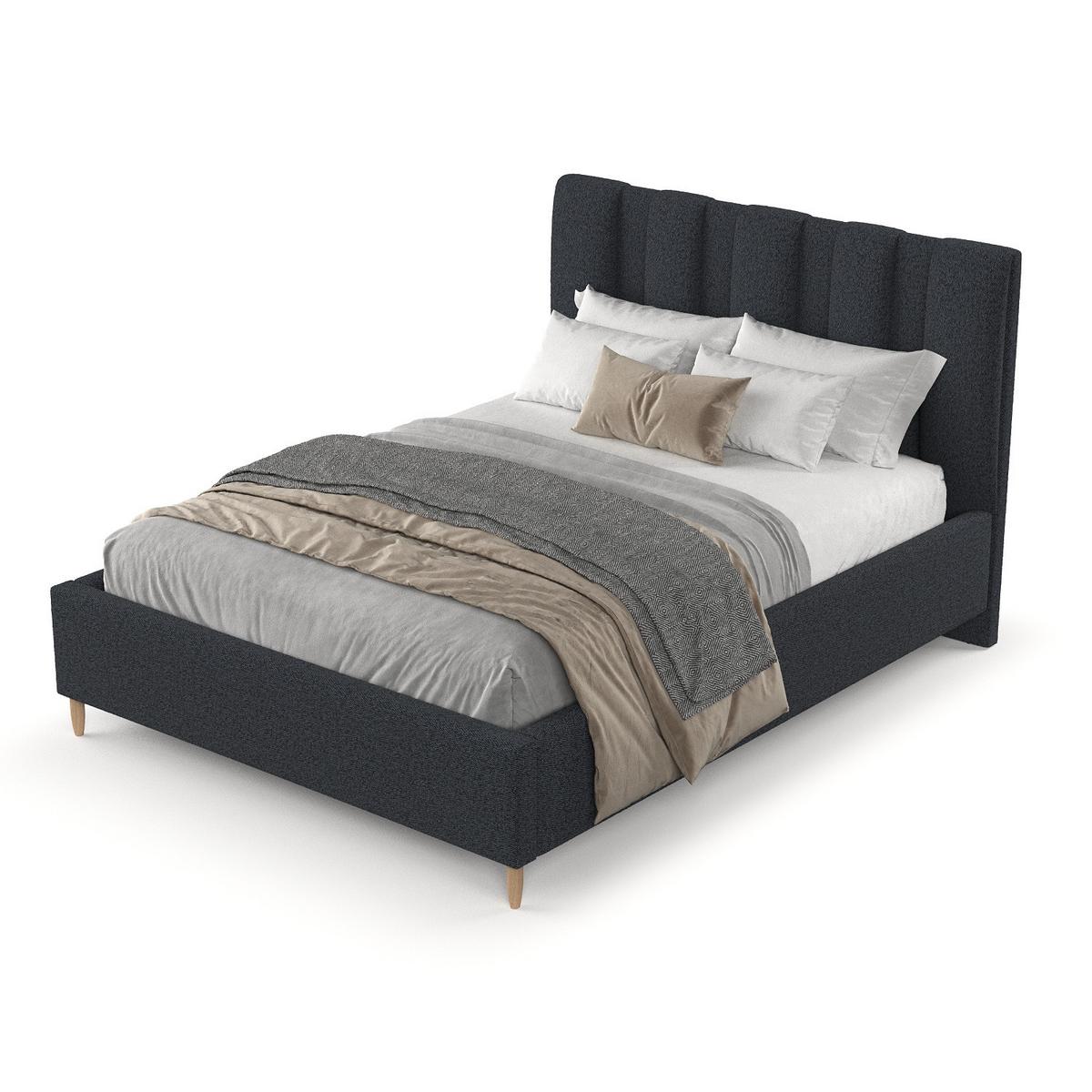 POLSTERBETT Loom 120/200 cm Anthrazit im Riva Stoff - Anthrazit/Naturfarben, Holz/Holzwerkstoff (120/200cm) - AltaBeds