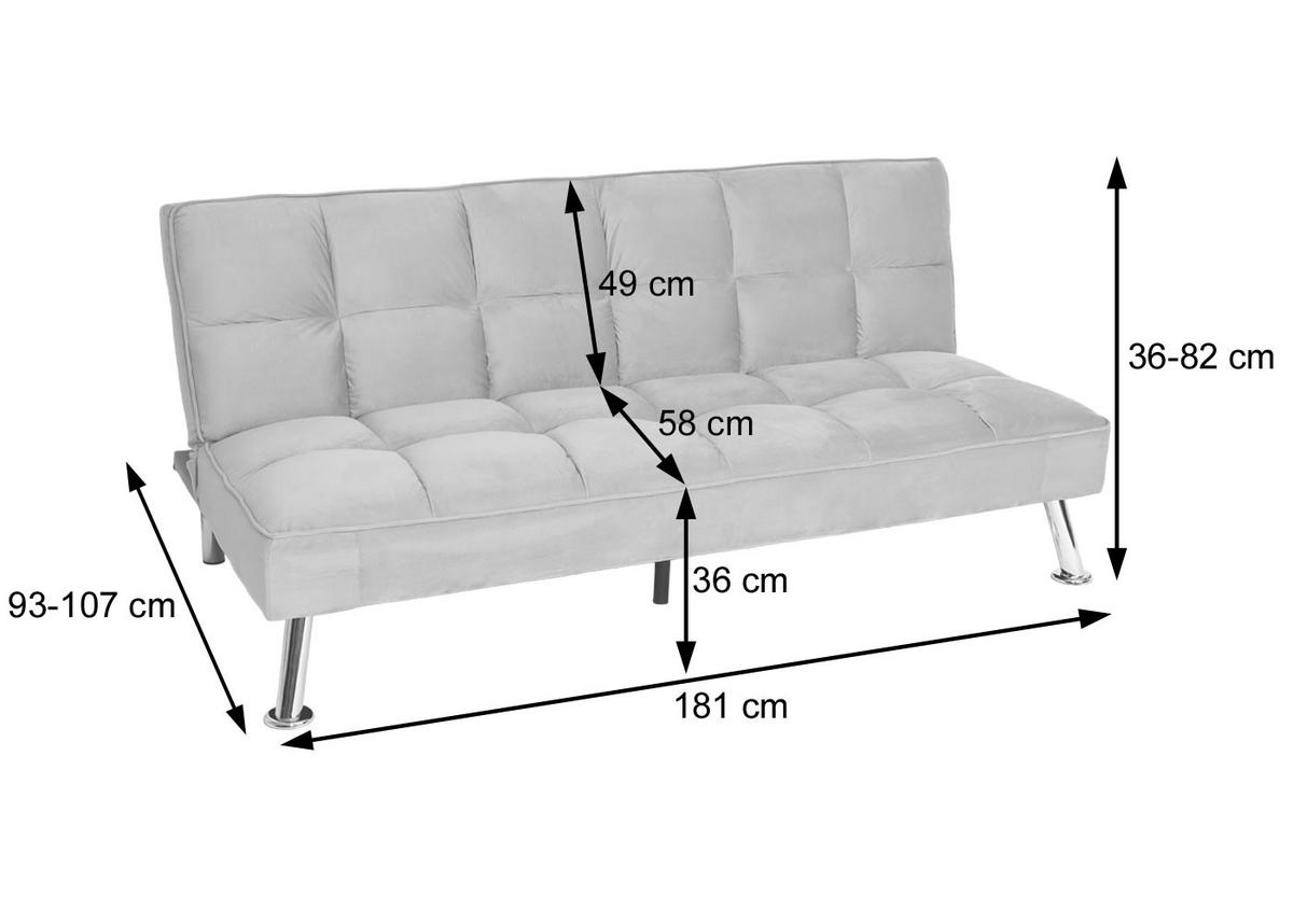 SOFA Blau - Blau, Textil (181/82/107cm) - MCW