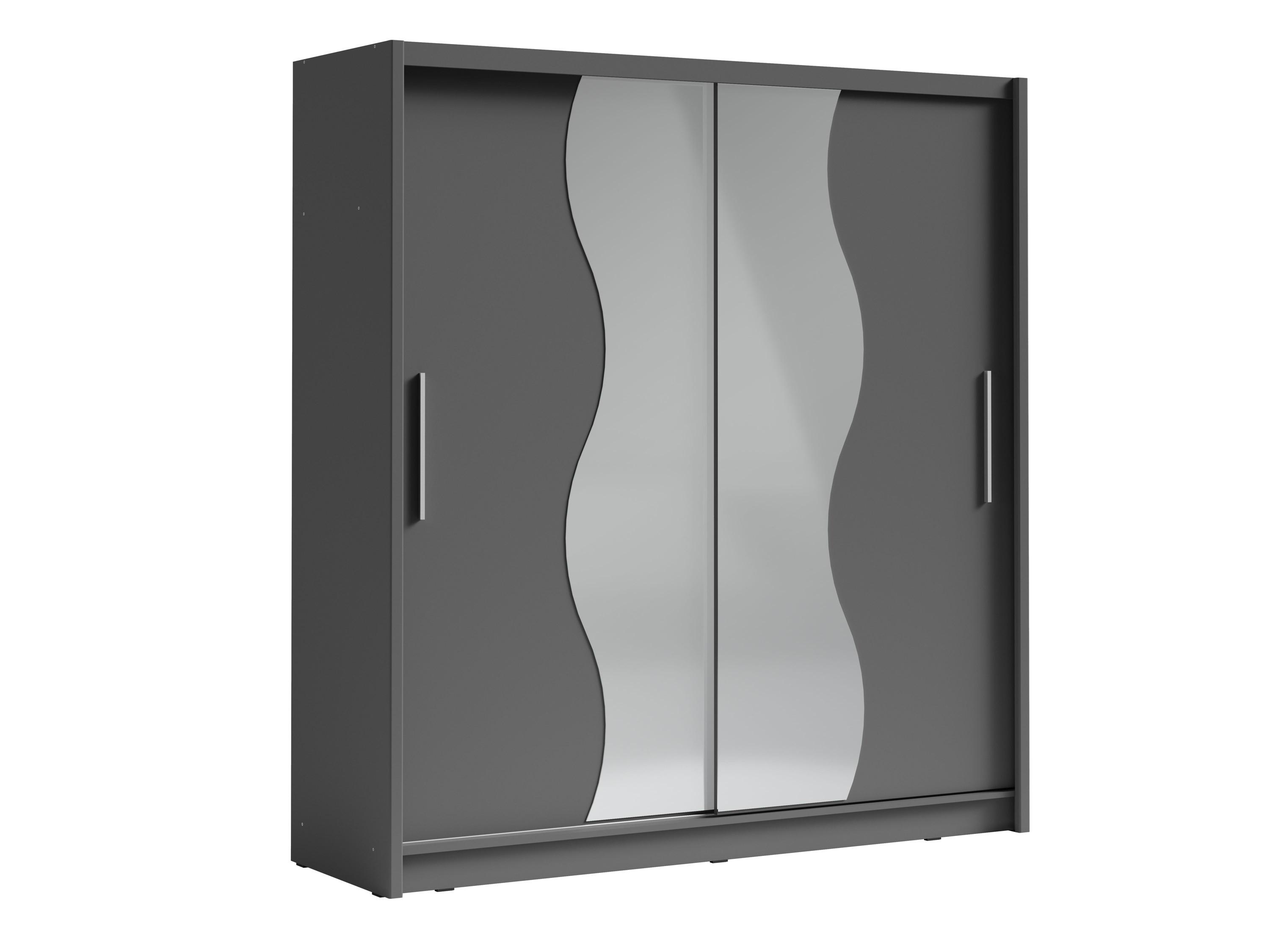 KLEIDERSCHRANK Graphit 204/215/62 - Graphitfarben, Holzwerkstoff (204/215/62cm) - RAUMHIRSCH FURNITURE
