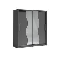 KLEIDERSCHRANK Graphit 204/215/62 - Graphitfarben, Holzwerkstoff (204/215/62cm) - RAUMHIRSCH FURNITURE